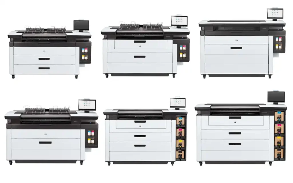 Six HP PageWide XL Wide Format Printers